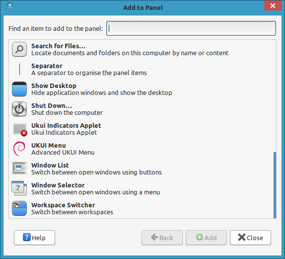 Add to panel, further inconsistencies