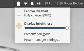 Brightness slider