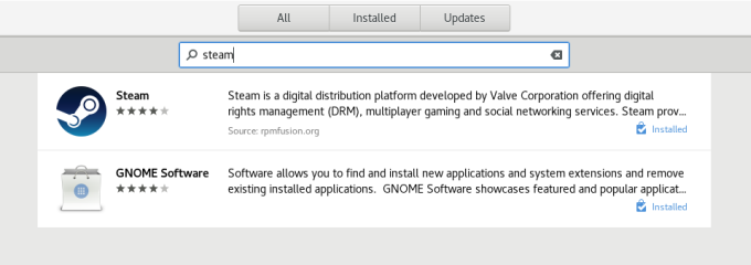 Steam only visible after installation
