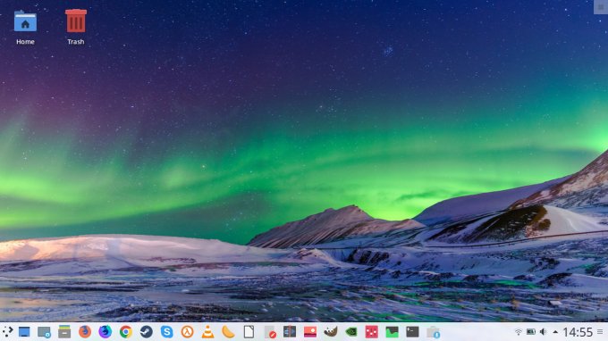 Desktop, first reboot