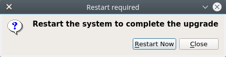 Restart notification