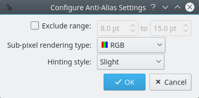 Change AA settings
