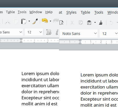 Side by side comparison