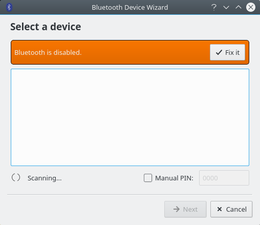 Bluetooth disabled