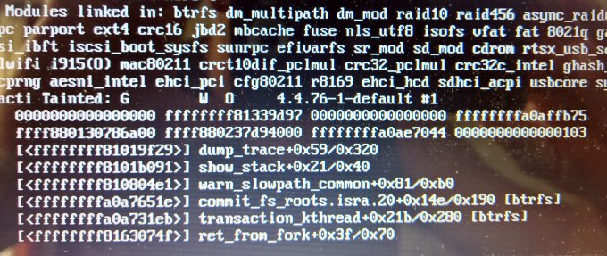 BTRFS error