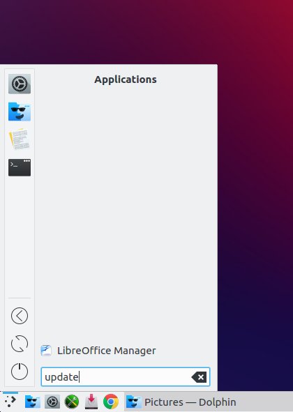 No update option in the system menu