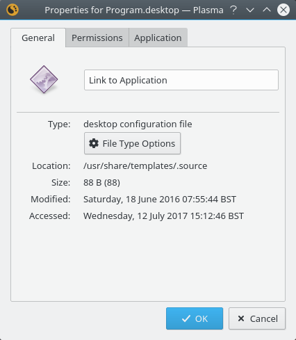 New app link, general