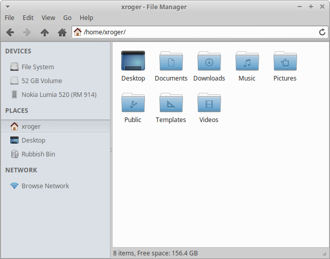 No shortcuts in the home directory