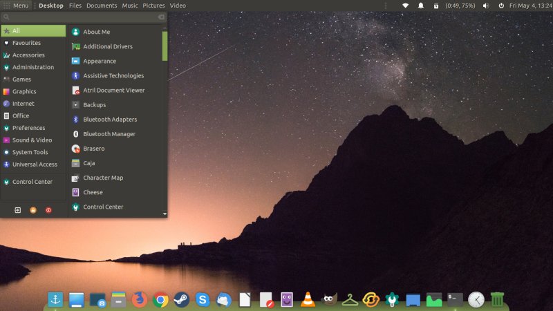 Nice, with menu open