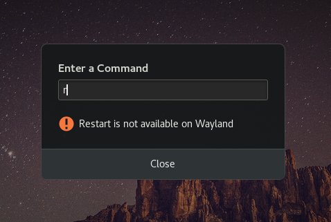 Gnome restart under Wayland