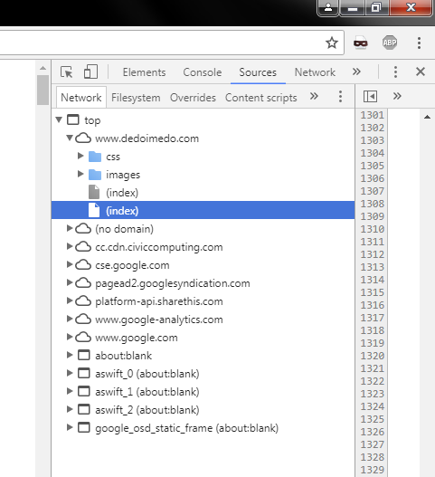 Web console, sources