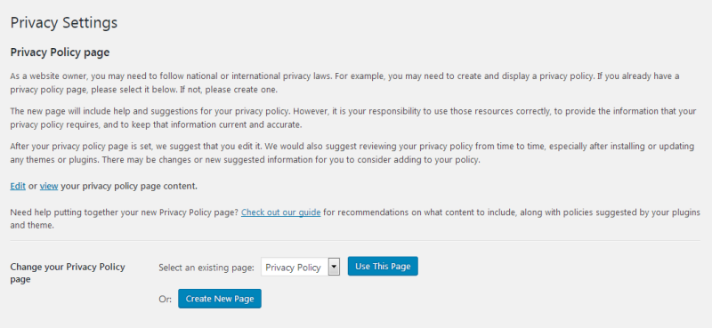 Privacy policy template