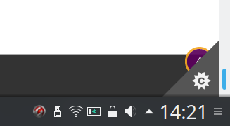 Purple button, blocked