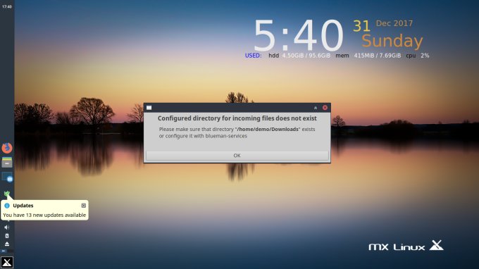 System installed and booted