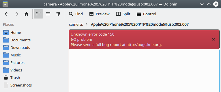 iPhone error