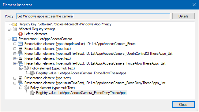 Element inspector, more