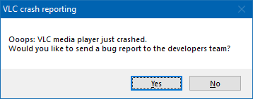 VLC crashed