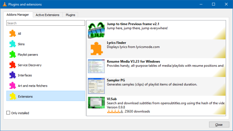 Plugins and extensions