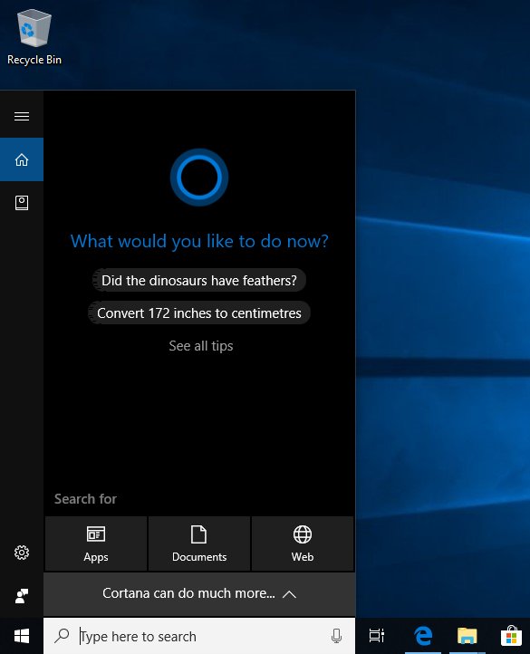 Cortana shows up, distracting