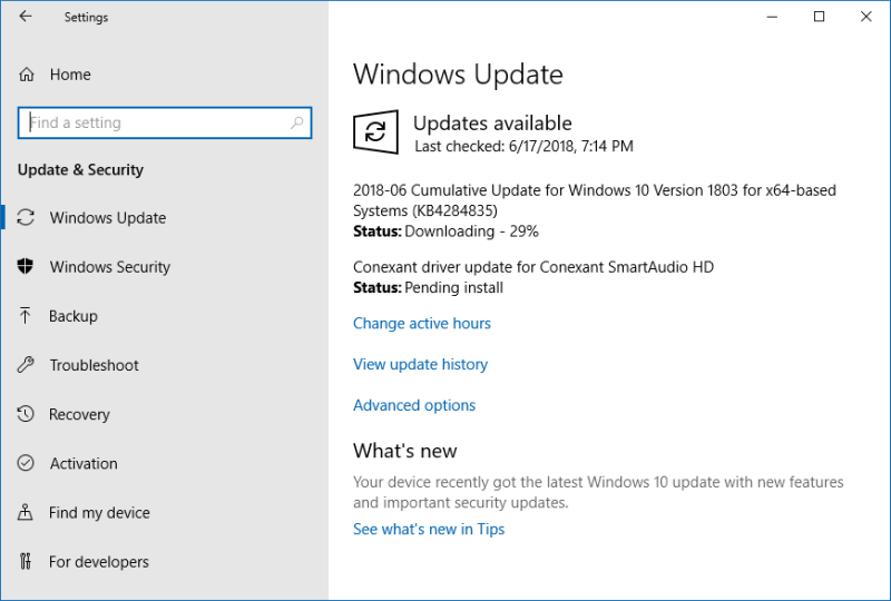Updates match troubleshooter
