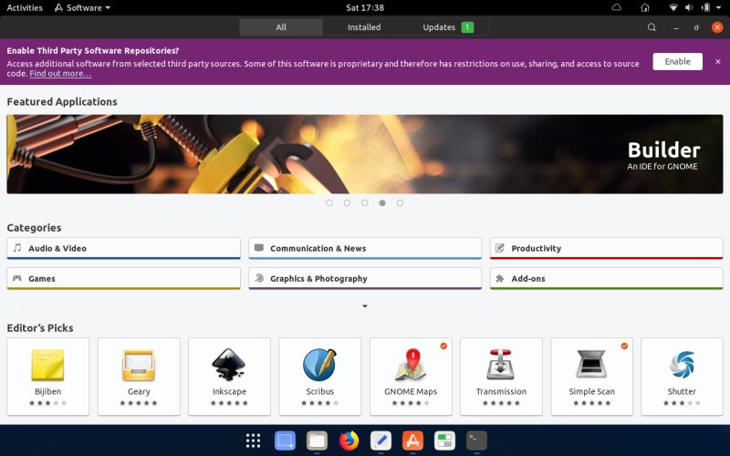 Gnome Software, 3rd party repos