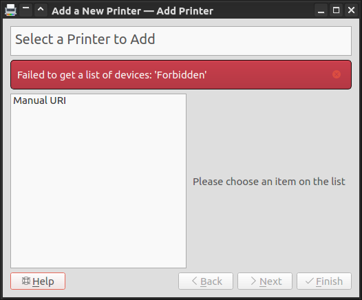 Messy, printers listing forbidden