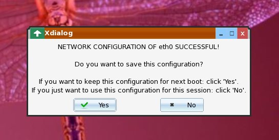 Network, save configuration