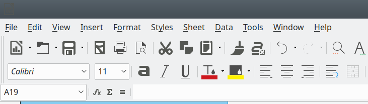 Calc, new icons and notebookbar, zoomed