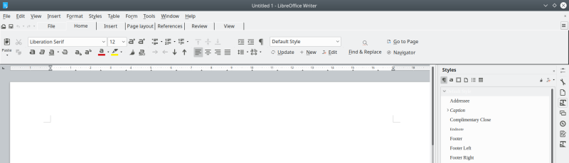 Writer, new icons and notebookbar