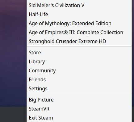 Steam, right click notification