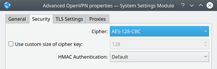 VPN ciphers
