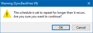 Schedule repeat conflict