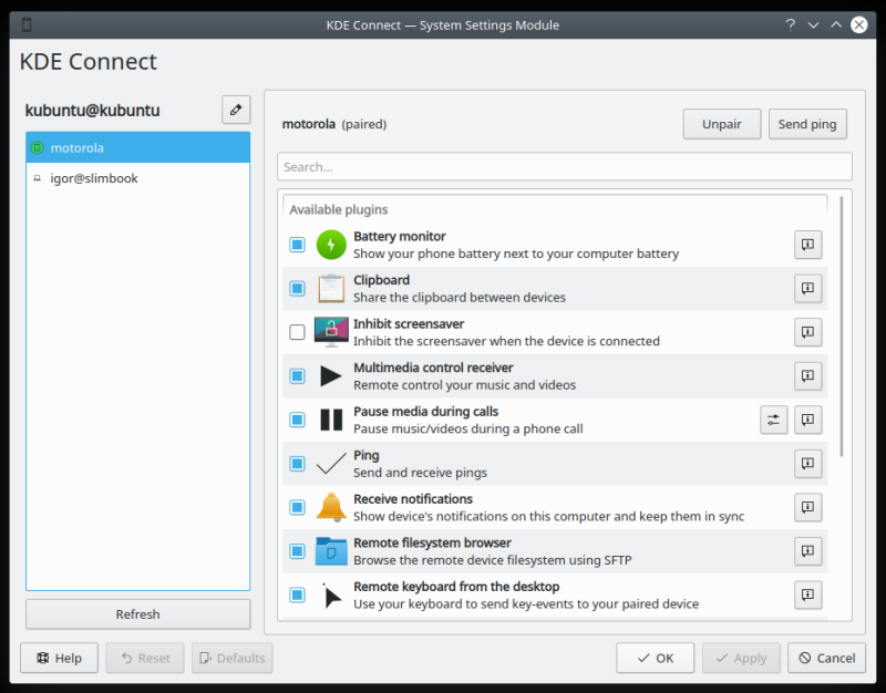 KDE Connect