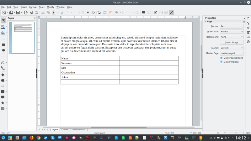 Open PDF file in Draw