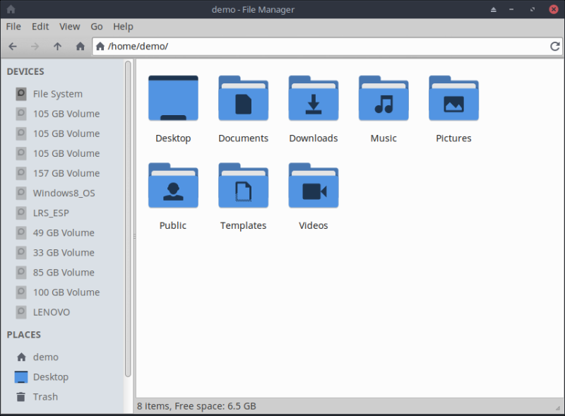 Thunar, file manager
