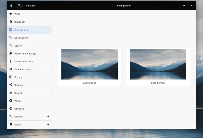 Settings, like Gnome