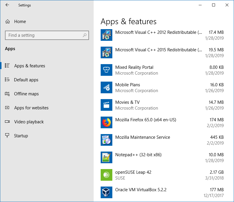 Apps reinstalled with the upgrade