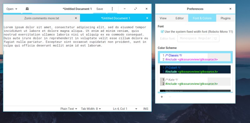 Classic color scheme
