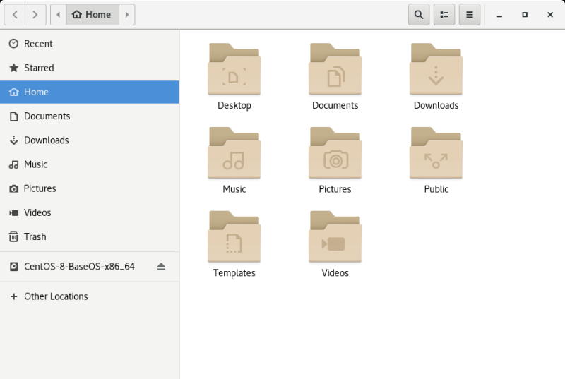 File manager, icons