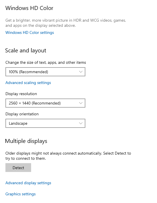 Windows 10 scaling