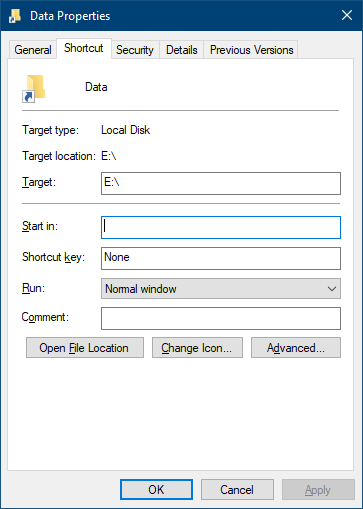 Shortcut, pin to quicklaunch