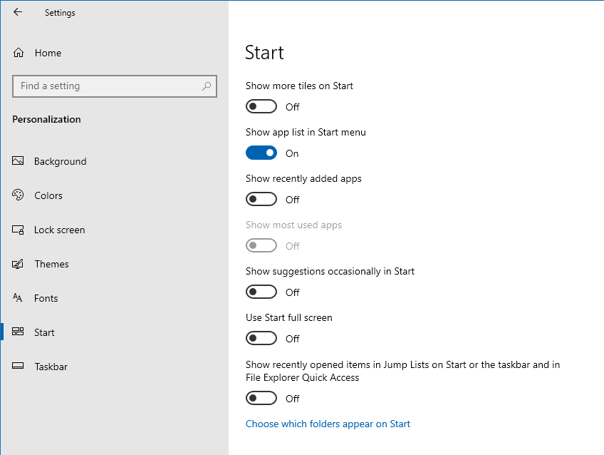 Personalization, Start