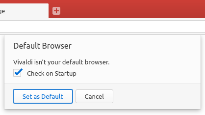 Vivaldi, default browser prompt