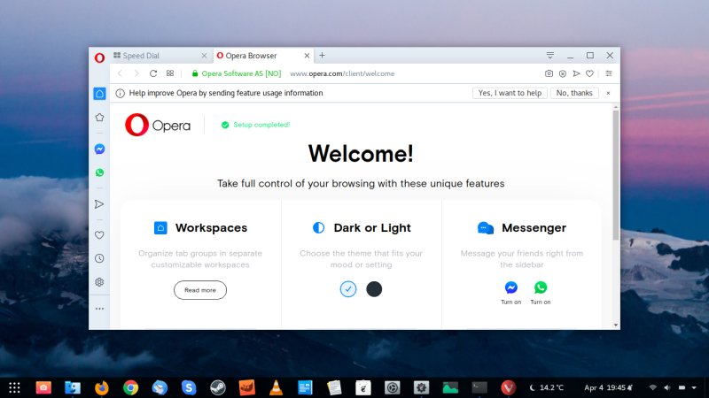 Opera installed