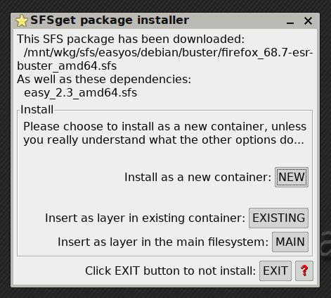 Firefox container setup