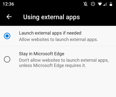 External apps