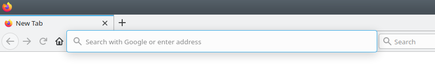 Address bar with zoom and glow