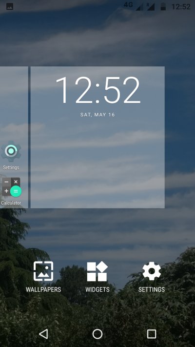 Home screen settings