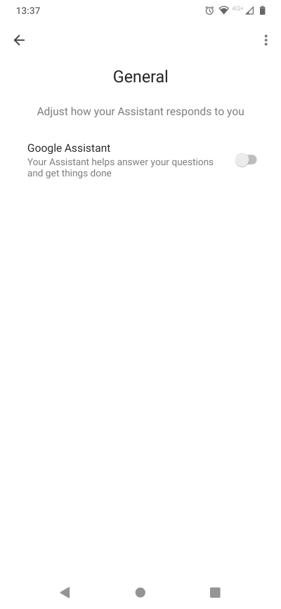 Assistant general settings