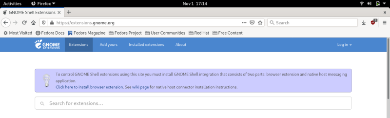 Gnome extensions